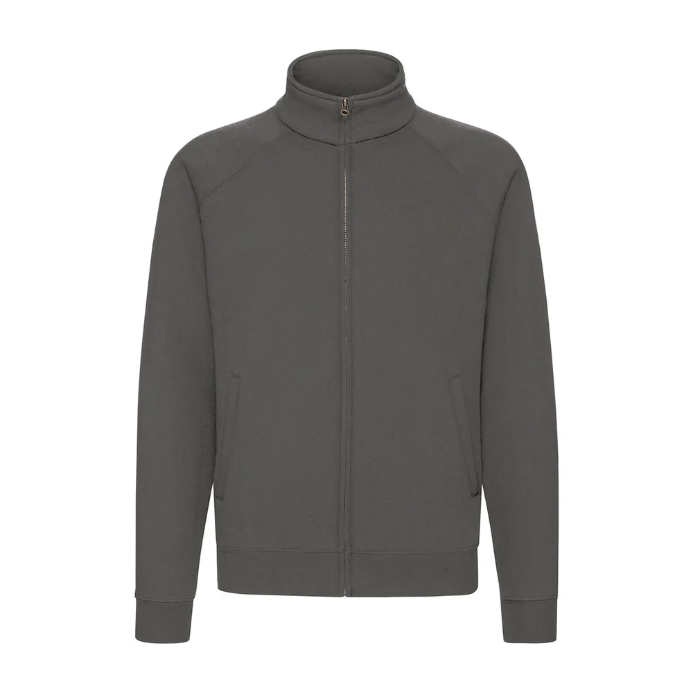 Premium sweat jacket light graphite