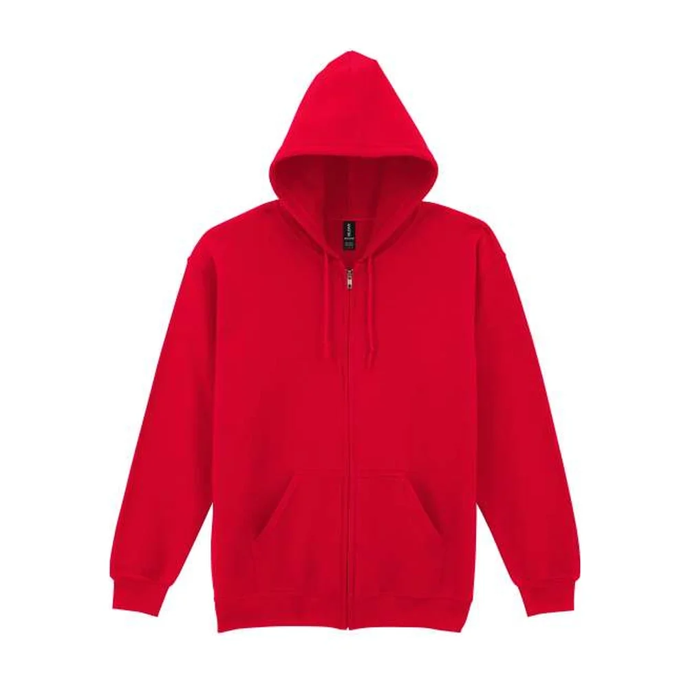 Heavy blend adult full zip hooded sweatshirt gi18600 red