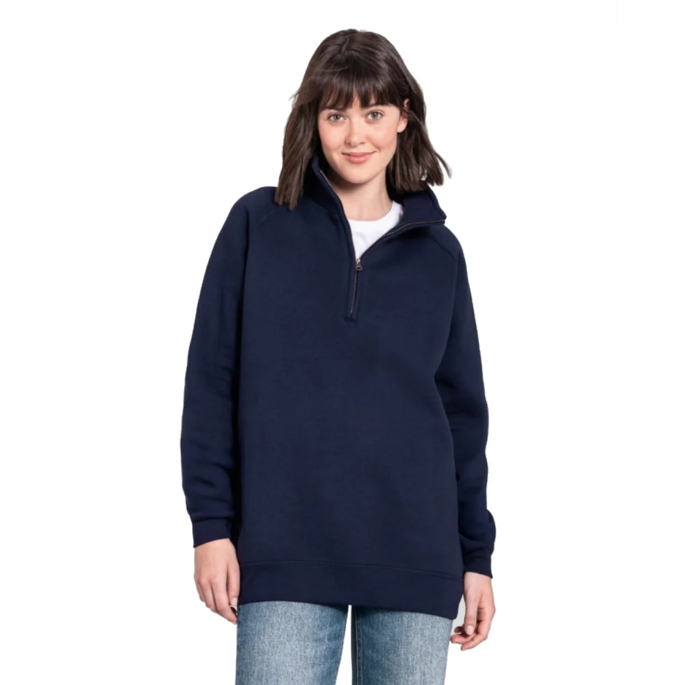 Iconic premium zip neck sweat front