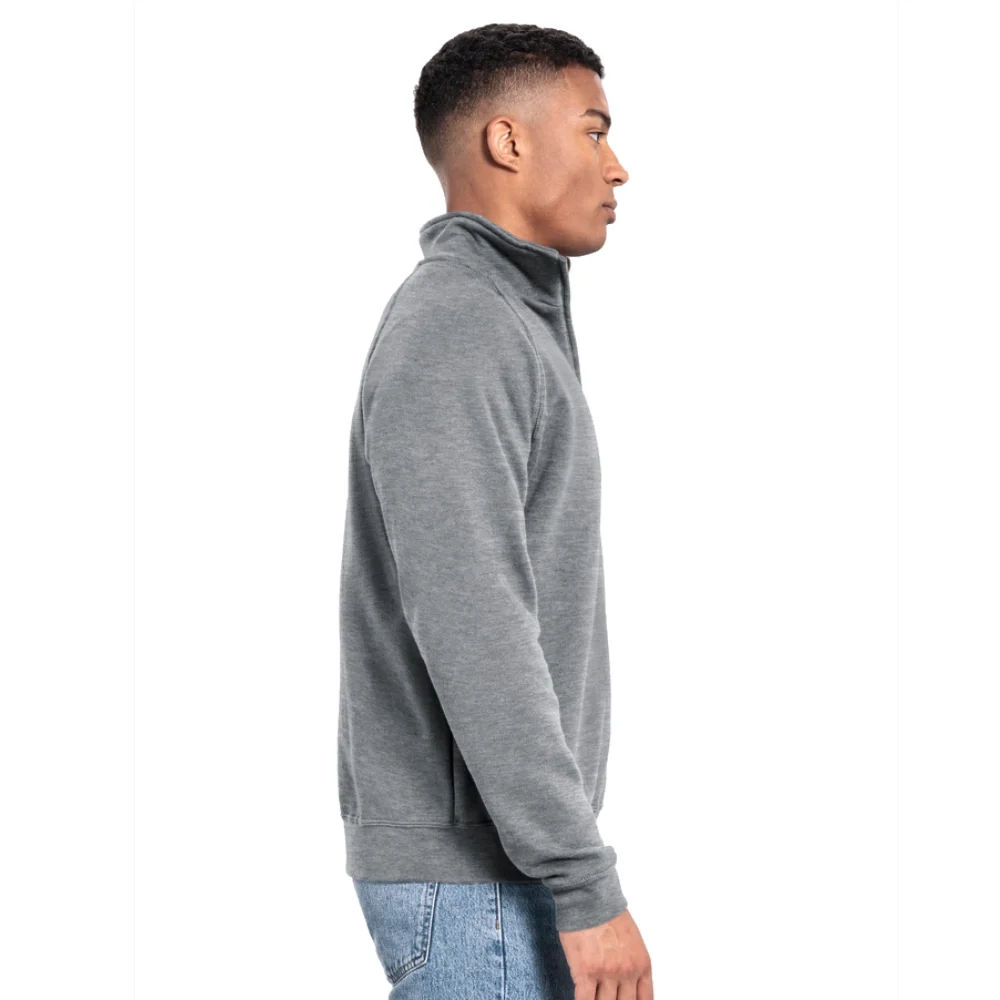 Iconic premium zip neck sweat side