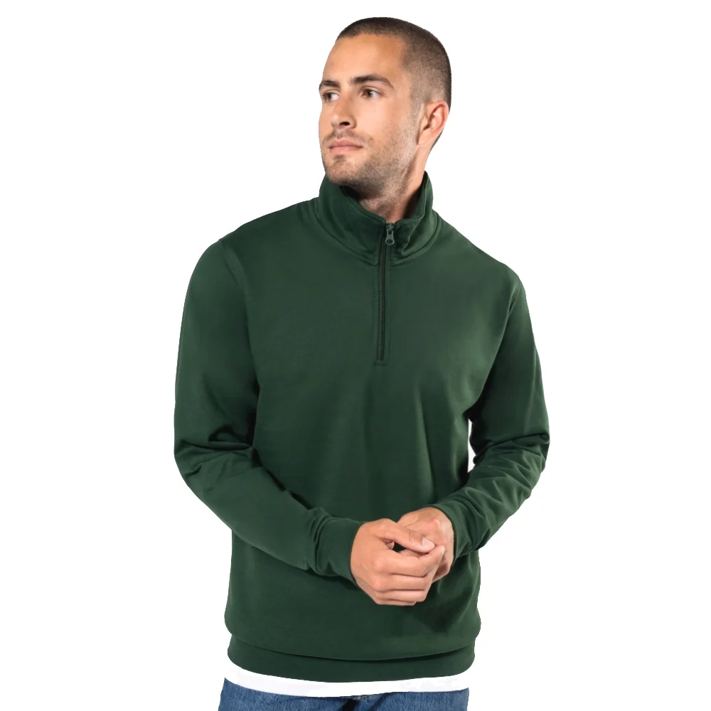 Zip neck sweatshirt ka478 front