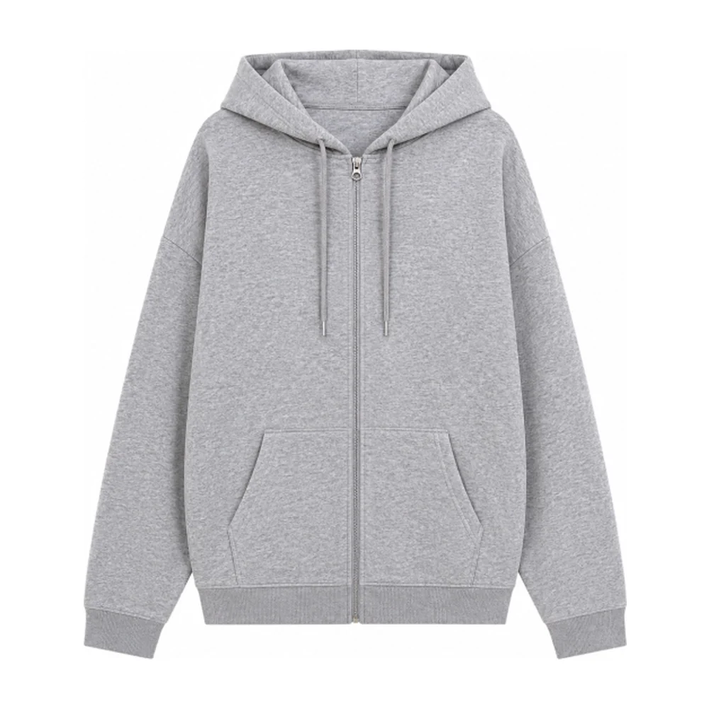 Mens regular zip hoodie tb01m011 grey melange